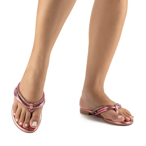 Chinelo Mississipi  Rosa com Brilhos