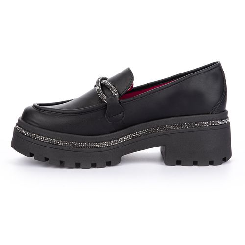 Sapato Tanara  Loafer Tratorado Preto