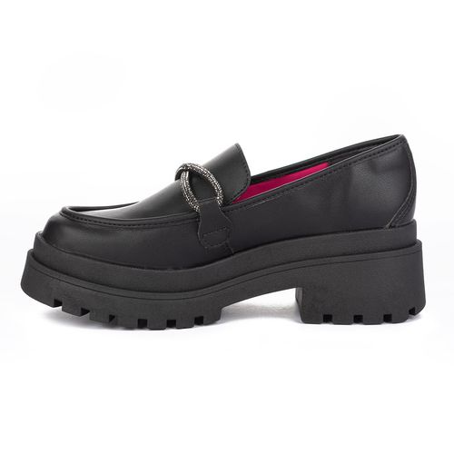 Sapato Tanara  Loafer Tratorado Preto