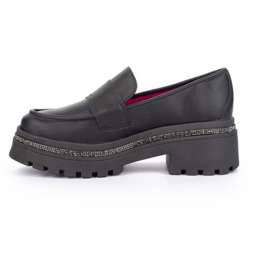 Sapato Tanara  Loafer Tratorado Preto