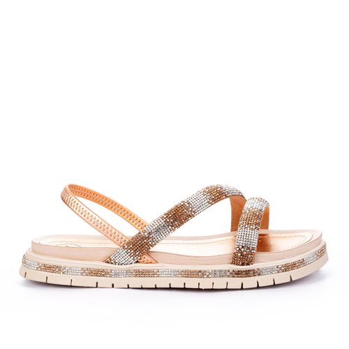 Sandália Tanara Flatform Metalizada