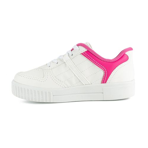 Tênis Pink  Cats Infantil Casual Flatform Branco e Rosa