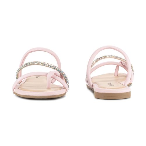 Slide Pink  Cats Infantil Rosa com Pedrarias