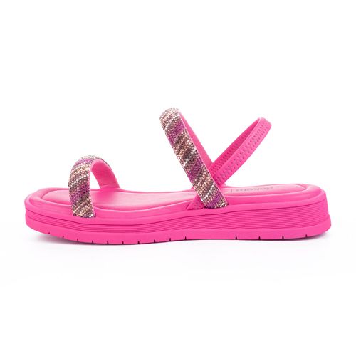 Sandália Dakota  Flatform Rosa com Brilhos