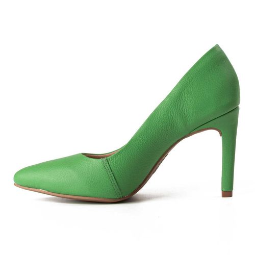 Scarpin Dakota  de Couro Verde