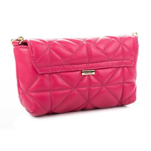 Bolsa Dakota  de Couro Rosa