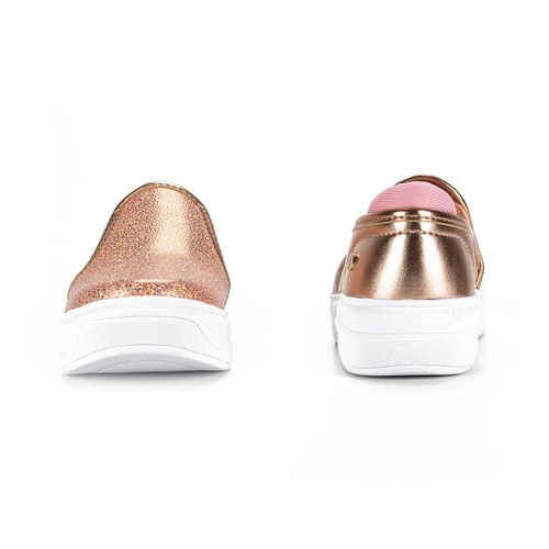 Tênis Pink  Cats Infantil Slip On Metalizado