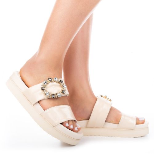 Slide Tanara  Flatform Bege