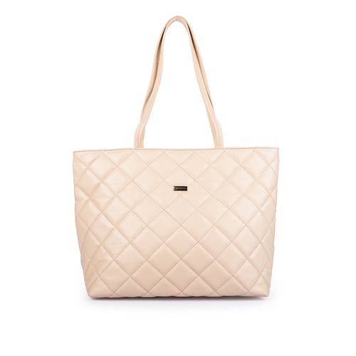 Bolsa Tanara  de Couro Bege