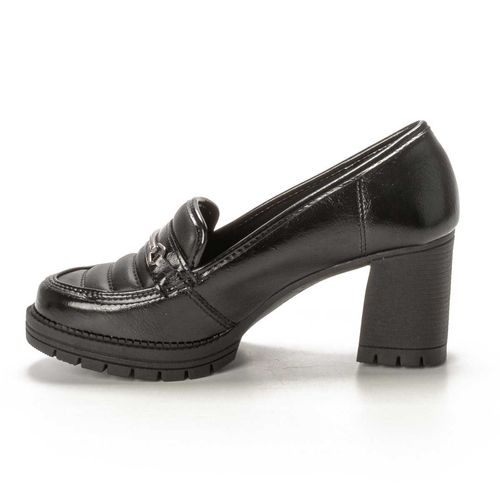 Sapato Mississipi  Loafer de Salto Bloco Preto