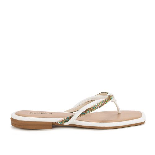 Chinelo Mississipi  Branco com Brilhos