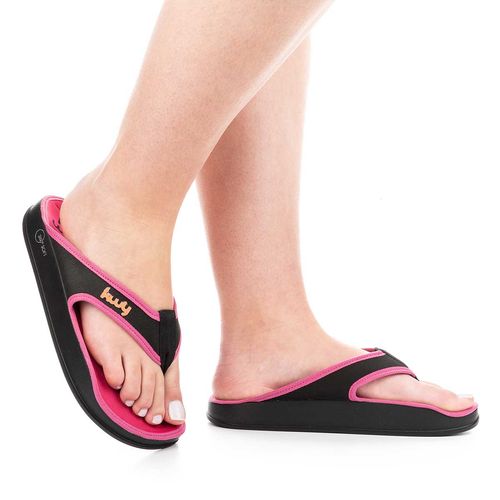 Chinelo Kolway  Preto e Rosa