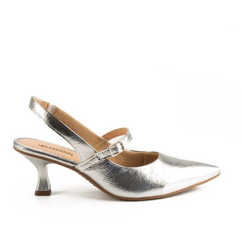 Scarpin Mississipi  Slingback Metalizado