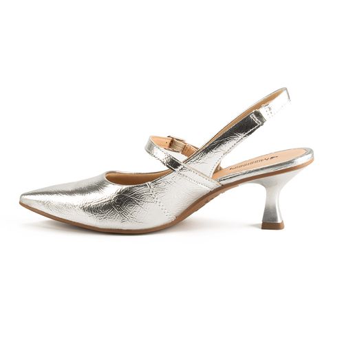 Scarpin Mississipi  Slingback Metalizado