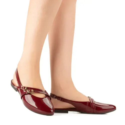 Sapatilha Dakota  Slingback Bordô