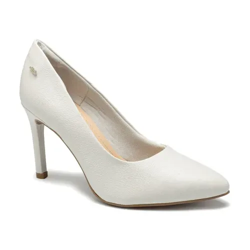 Scarpin Dakota de Couro Branco