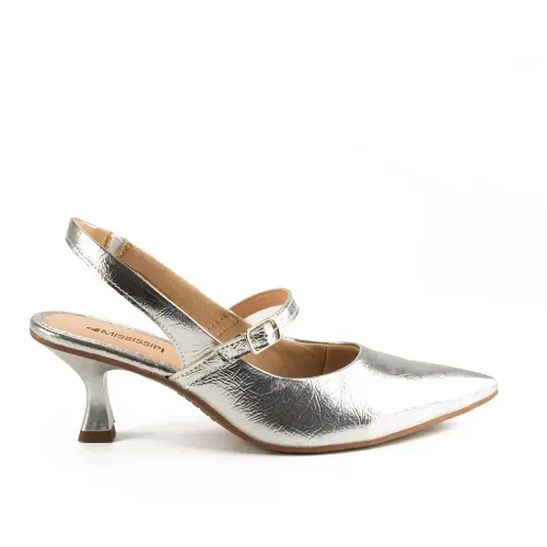 Scarpin Mississipi  Slingback Metalizado