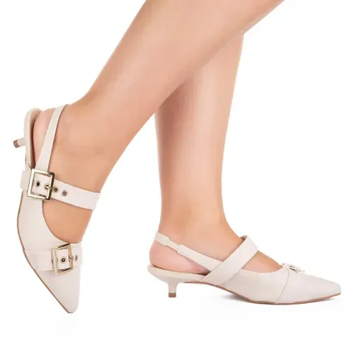 Sapato Tanara  Slingback Bege