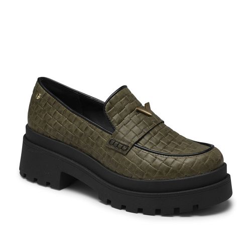 Sapato Tanara Loafer em Couro Verde