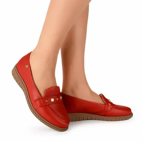 Sapato Campesí Loafer Vermelho