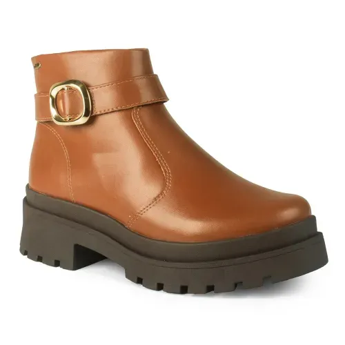 Bota Dakota de Cano Curto Tratorada Caramelo