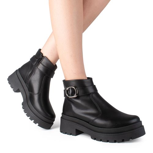 Bota Dakota de Cano Curto Tratorada Preta