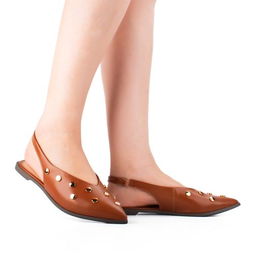 Sapatilha Dakota Slingback Caramelo