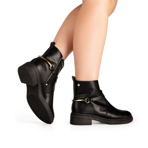 Bota Tanara de Cano Curto Preta