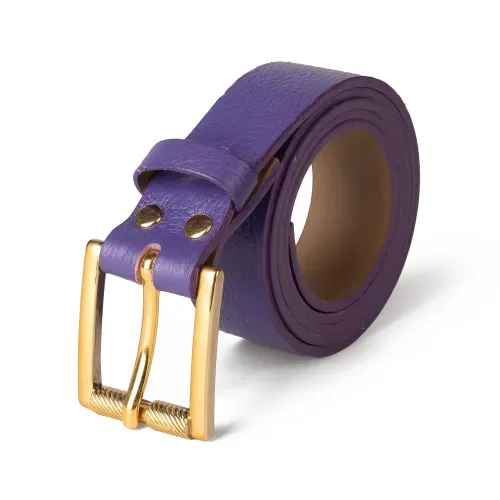 Cinto Tanara de Couro Roxo