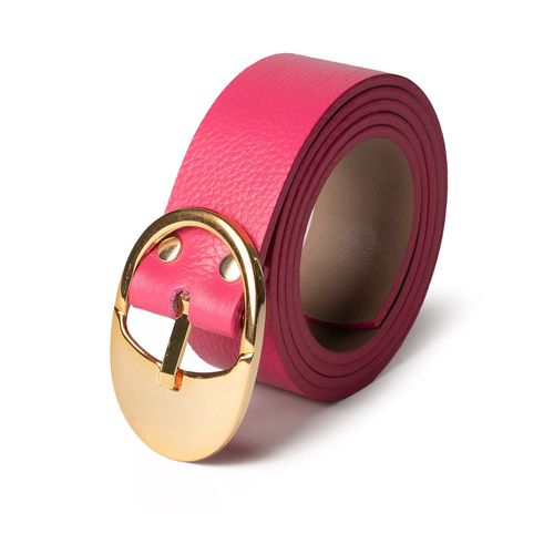 Cinto Tanara  de Couro Rosa