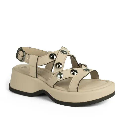 Sandália Tanara Flatform Bege
