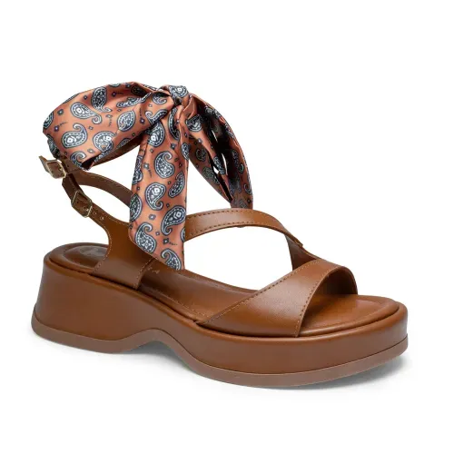Sandália Tanara Flatform Caramelo