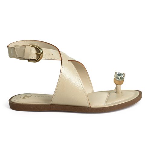 Sandália Tanara Rasteira Bege