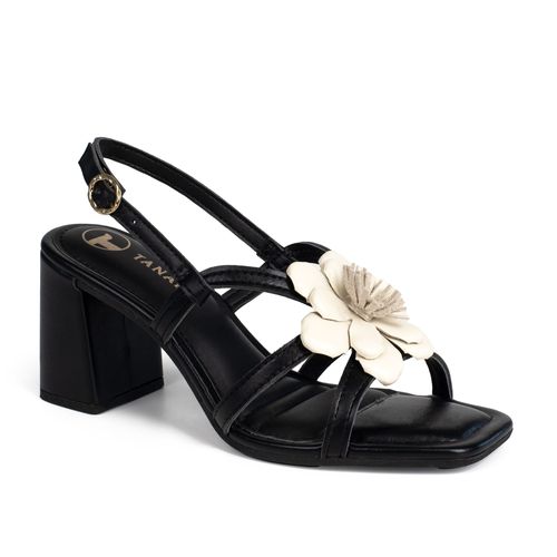 Sandália Tanara de Salto Bloco Preta
