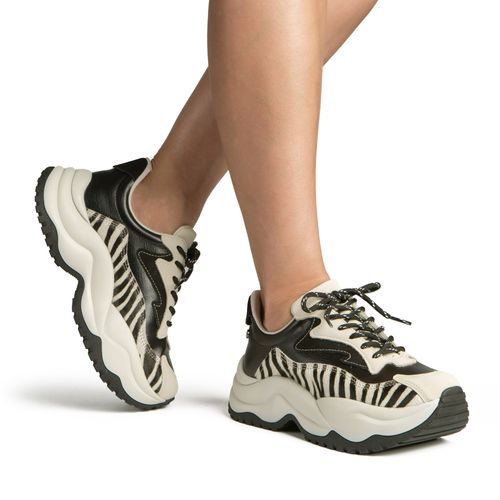 Dad Sneaker Tanara Bege e Preto