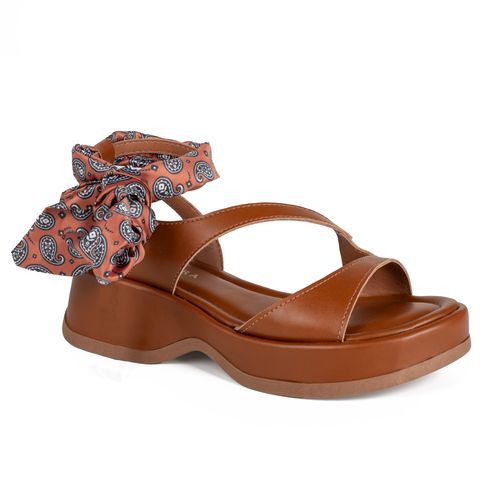 Sandália Tanara Flatform Caramelo